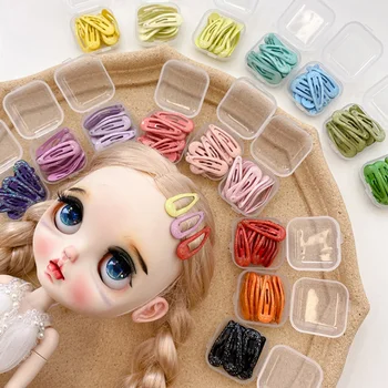 10PCS/Box 3CM Mini Bela Candy Color Grampos de Cabelo Presilhas Para Meninas Doces Ganchos de Cabelo da Moda de Acessórios de Chapelaria