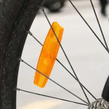 1pcs de Bicicleta Bicicleta Falou Reflector de Segurança, Luz de Aviso de Segurança, o Aro da Roda Reflexiva Montagem de Luz Vintage Clipe Tubo Refletor