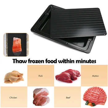 2 pcs Rápida Bandeja de Degelo Prático Clássico de Alimentos de Carne de Degelo placa Placa Durável Multi-funcional de Cozinha Gadgets