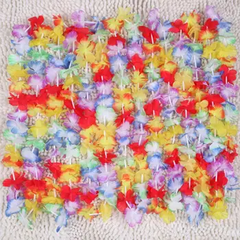 20pcs havaí guirlanda de natal da porta de decoração havaiana festa de flores artificiais garland colar torpil