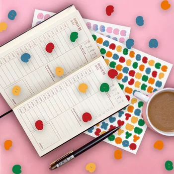2sheets Gradiente de cor o alfabeto inglês impermeável adesivo DIY scrapbooking álbum de fotos e diário de feliz planejador de decoração adesivo