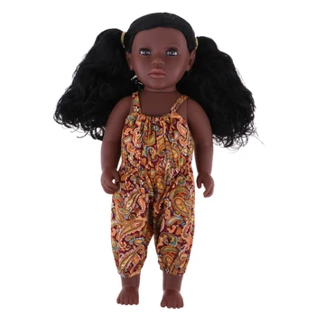 43, da Vida Real de Vinil Boneca Africana Recém-nascido Menina Boneca Dom Crianças Brinquedo