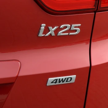 4WD Palavra Separada e Barra de Alta Qualidade de Metal Cromado Carro Emblema Adesivo Tronco de Quatro Rodas Marca Hyundai IX25 IX35 IX45