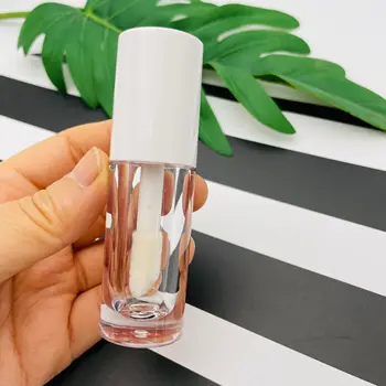 5pcs Vazio 6ml grande escova de brilho labial tubos curtos de gordura gloss recipiente Lip glaze cosméticos embalagem