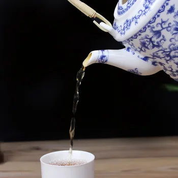750 ml de Azul e a branca da porcelana do chá de panela,Top artista design de Cerâmica areia pote artesanal de Kung Fu Conjunto de Chá Bule de chá,Chaleira Puer