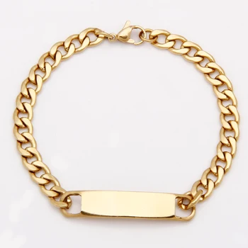 Bracelete de Aço inoxidável da cor do ouro 100pcs，cor de aço 20pcs