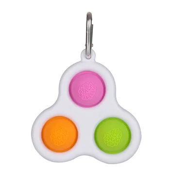 Bubble Pop Simples Ondulação Fidget Brinquedo Para a Criança Pressão Apaziguador Placa de Controlador de ensino Cérebro Brinquedos poppit sleutelhanger X1