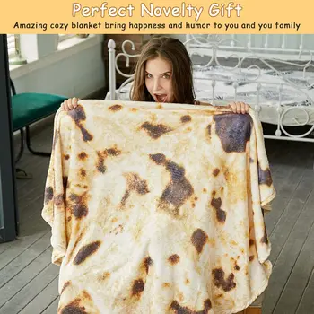 Burritos Jogar Cobertores Suaves de Flanela Tortilla Jogar um Cobertor Para Cama de Lã Sofá Xadrez de Pelúcia Colchas AA08#
