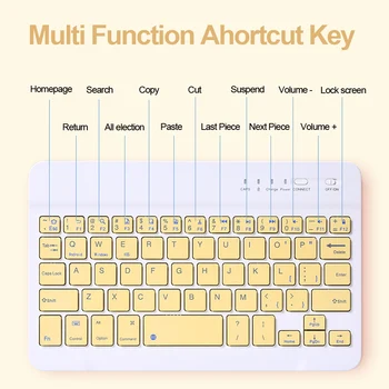 Caso o teclado para o iPad Mini 3 2 1 4 5 Mini5 Mini4 Caso com Teclado e Mouse Bluetooth coreano espanhol russo teclado AZERTY