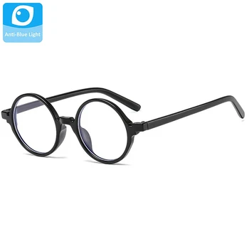 Clássico Da Rodada Anti Luz Azul Bloqueio De Óculos Mulheres Moldura Óptica Transparente Homens Eyeglasse Filtro Reduz A Olho Feminino Masculino