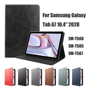 Couro sintético Tablet Case Para Samsung Galaxy Tab A7 10.4 2020 SM-T500 SM-T505 SM-T507 Protetora do Coque Fundas Shell