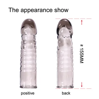 Cristal pênis manga reutilizáveis preservativo masculino extensor de pênis adulto loja de produtos