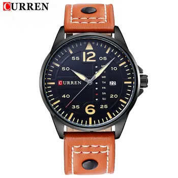 Curren Relógios de Homens de Luxo relógio de Pulso Masculino Relógio Casual de Negócios de Moda do esporte Relógio de Pulso de Quartzo Data de Couro relógio masculino