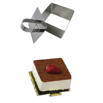 DIY Bakeware Ferramentas de Aço Inoxidável Cupcake Salada Sobremesa Mousse de Morrer Anel de Bolo de Queijo Ferramenta de Acessórios de Cozinha Nova 1