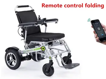 Dobrado Cadeira De Rodas Eléctrica Moda De Luz De Controle Remoto Dobrado Para Cadeiras De Rodas Elétricas Deficientes Idosos Pé Da Cadeira