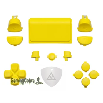 EXtremeRate Amarelo Conjunto Completo de Botões L1R1 L2R2 Dispara Dpad Botões Home com Ferramentas para PS4 / PS4 Slim / PS4 Pro Controller