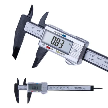 Ferramenta de medição Paquímetro Digital 150mm 6 polegadas Digital Eletrônica de Fibra de Carbono Vernier Caliper Medidor de Micrômetro Instrumentos