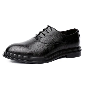 Homens Sapatos 2021 Casuais Sapatos de Couro do Couro do Plutônio dos Homens de Negócios do Outono Britânico de Moda de Sapatos Banquete de Casamento de Homens Sapatos 8KH236