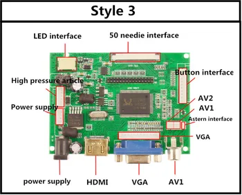 LCD TTL LVDS Controlador de Placa HDMI VGA 2AV 50PIN para AT070TN90 92 94 AT090TN10 20000938-00 Driver de Placa