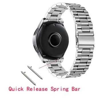 Liberação rápida Sólido Aço Inoxidável Pulseira para Samsung Galaxy Watch 46mm SM-R800 Banda de Esportes a Extremidade Curva da Correia de Pulso Pulseira
