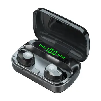 M5 TWS Bluetooth sem Fio 5.1 in-Ear Fone de ouvido Auricular Headset com LED Display Digital para Ginástica Home Office Fones de ouvido ABS