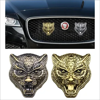 Metal 3D estéreo leopard carro adesivos decorativos, adesivos de Onça líquido padrão de logotipo do carro personalidade lado criativo adesivos cauda la