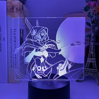 Noite do diodo emissor de Luz Xayah Figura Colorido com luz de presença de Presente para os Jogadores de Jogo de Decoração de Quarto de Lâmpada da Tabela LOL Rebelde