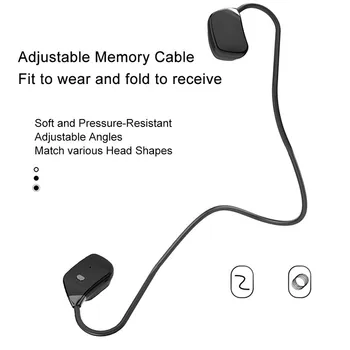 Novo Osso Condução de Fones de ouvido sem Fio Bluetooth Earphopne/16GB Leitor de Música MP3 Impermeável Fones de Fitness, Desporto Fone de ouvido