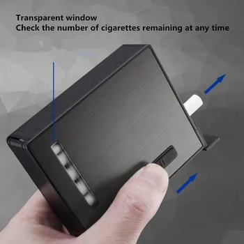 Novo USB de Isqueiro e cigarro caso de isqueiro USB de carregamento de Plasma do Isqueiro do Cigarro Para Fumar Permeável Eletrônicos mais Leves