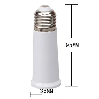 Para E27 E27 9mm Extensão da Base de dados de DIODO emissor de Luz do Bulbo de Lâmpada no Soquete Adaptador e Conversor Conector da Lâmpada CFL, Lâmpada Adaptador