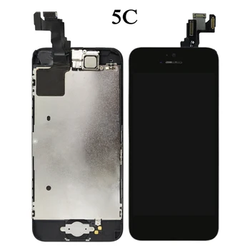 Para iPhone 5 5G de 5 anos 5C SE Exibição de Tela Cheia Montagem Com Tela de Toque Com o Botão Home&Câmera Frontal Completa LCD Com Ferramentas de