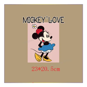 Rato de Minnie do Mickey Hot Transferência de Patches Disney ferro de passar Roupas Patch Cartoon Roupas Camisa Calça Bag duplo DIY Decration Autocolante Presente