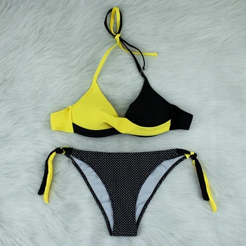 Sexy Empurre-a para Cima do Biquíni 2021 Swimwear das Mulheres do Ponto de Maiô maiô de Natação Feminina do Biquini Bandage moda praia Biquini Festa XL