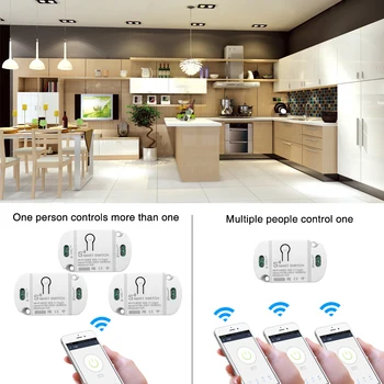 Tuya Controlador Inteligente 220V wi-Fi interruptor de controle de DIY casa inteligente de controle remoto sem fio módulo de relé pode ser usado com o Amazon Alexa