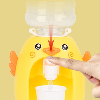 лимонадница с краном Crianças de Simulação do Dispensador de Água Brinquedo Mini Plástico Durável dos desenhos animados Padrão Fácil de Limpar os Brinquedos XH8Z