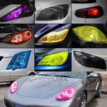 Carro Película de Vinil Farol, lanterna traseira de Neblina Luz Etiqueta Adesiva de Embalagem Decalque do Caminhão Auto Proteção UV Removível de Decoração de Moldar