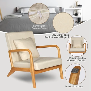 Nordic Sofá Cadeira, Lendo Poltrona Moderna poltrona para Sala Meados do Século Cadeira de Varanda de Lazer Cadeira de Mobiliário de Quarto