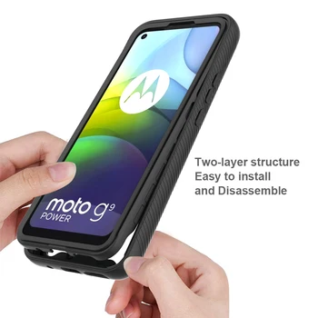 Caso De telefone Motorola G G9 Um G8 G7 Supra 5G Lite Poder Rápido de Jogar Stylus Pro Plus 2 Em 1 Bumper Capa de Proteção à prova de Choque