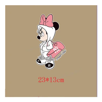 Rato de Minnie do Mickey Hot Transferência de Patches Disney ferro de passar Roupas Patch Cartoon Roupas Camisa Calça Bag duplo DIY Decration Autocolante Presente