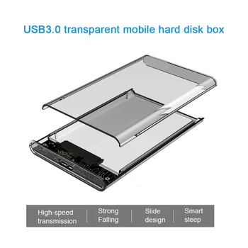USB 3.0/2.0 5 gbps de 2,5 polegadas SATA HDD Externo SSD Compartimento da Unidade de Disco Rígido Caso