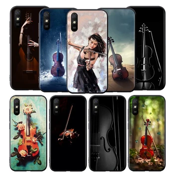Amor Elegante Violino Para o Xiaomi Redmi 9T K30T K30S K30 Ultra 10X IR K20 S2 8A 7A 6A 5A 8 7 6 5 4X Pro Plus Caso de Telefone