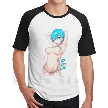 Re Zero Rem Hentai Ecchi T-Shirt De Impressão Para Homens Algodão Legal Novo Tee Rem Re Zero Rem Hentai Rem Kawaii Rem Ecchi Rem Rem Bonito