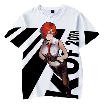 A moda do Garoto Legal The King Of Fighters 3D S-Neck T-shirts Mulheres/Homens de Verão de Manga Curta, Camisetas Casuais Roupas Tee