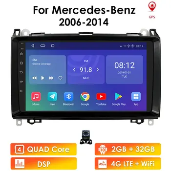 Android10 Carro Player Multimídia GPS Autoradio Para a Mercedes Benz W169 A160 A170 W245 B160 B170 W639 W906 Sprinter Rádio Estéreo BT