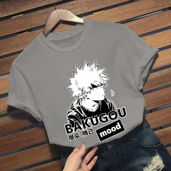 Bakugou Katsuki Unisex T-Shirt Personalidade Tops para Homens/Mulheres