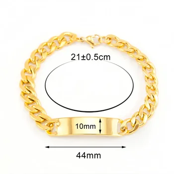Bracelete de Aço inoxidável da cor do ouro 100pcs，cor de aço 20pcs