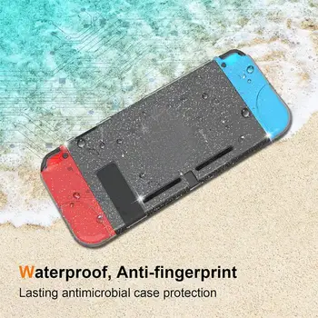 Claro Glitter Hard Case Capa Protetora Bling Shell para Nintend Mudar NS Alegria-Con Controlador de Cristal Transparente Protetor Completo