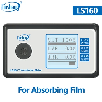 Linshang LS160 Automotivo Filme Solar Testador LS160A a Película para Janela de Transmissão de Medida Medidor de VLT UV Bloqueio Taxa IV Taxa de Rejeição