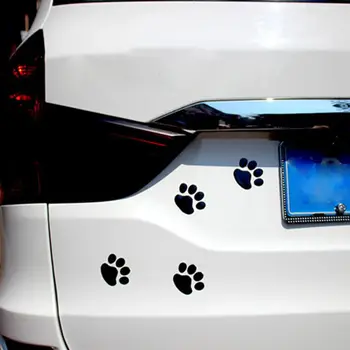 ONEWELL 2019 2Pcs/Set Adesivo de Carro Design Legal Pata 3D Animal, Cão, Gato Urso Pé Impressões Pegada Decalque Carro Adesivos Acessórios