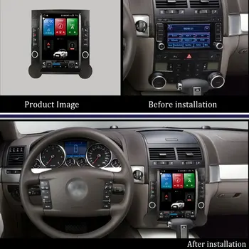 Vertical de Tela do Android Carro GPS de Navegação Para a Volkswagen Toureg 2003-2011 Car Multimedia Player Auto-Rádio Gravador de Fita